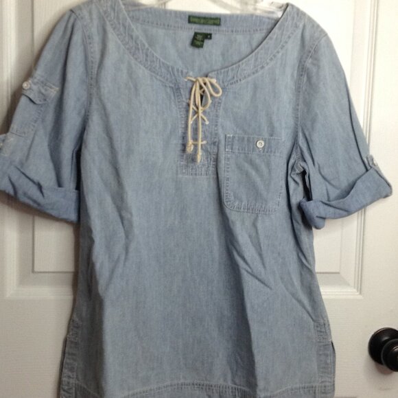 Lauren Jeans Co; Ralph Laurent; "M", Cotton, Denim, Hippie Vibes, Chic, Bohemian - Picture 1 of 6